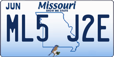 MO license plate ML5J2E