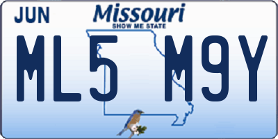 MO license plate ML5M9Y