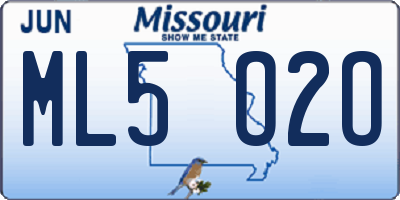MO license plate ML5O2O