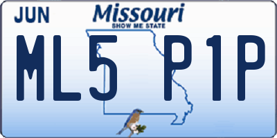 MO license plate ML5P1P