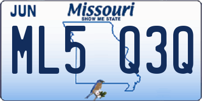 MO license plate ML5Q3Q