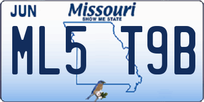 MO license plate ML5T9B