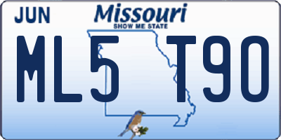 MO license plate ML5T9O
