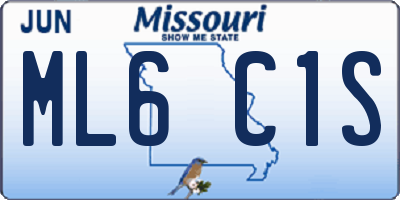 MO license plate ML6C1S