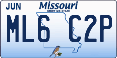 MO license plate ML6C2P