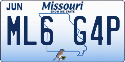 MO license plate ML6G4P