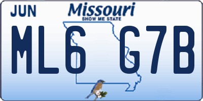 MO license plate ML6G7B
