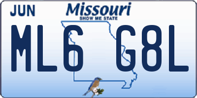 MO license plate ML6G8L