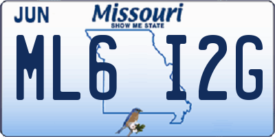 MO license plate ML6I2G