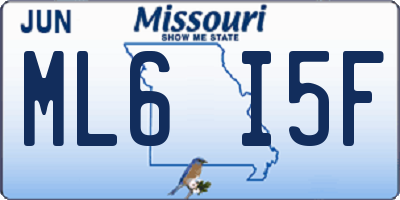 MO license plate ML6I5F