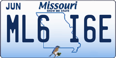 MO license plate ML6I6E