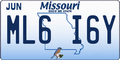 MO license plate ML6I6Y