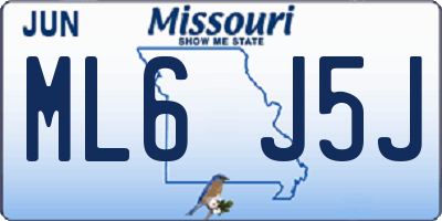 MO license plate ML6J5J