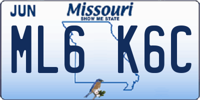 MO license plate ML6K6C
