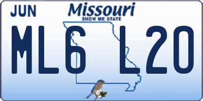 MO license plate ML6L2O