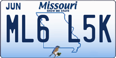 MO license plate ML6L5K