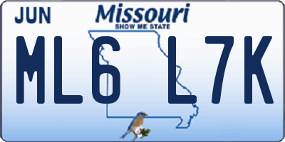 MO license plate ML6L7K