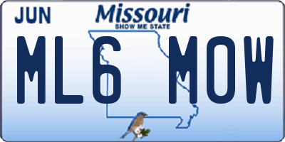 MO license plate ML6M0W