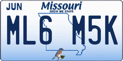 MO license plate ML6M5K