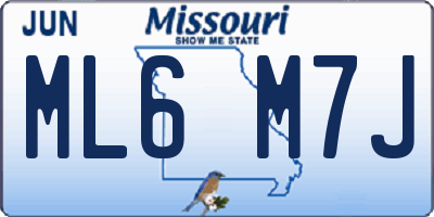 MO license plate ML6M7J