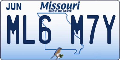 MO license plate ML6M7Y