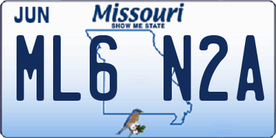 MO license plate ML6N2A