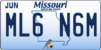 MO license plate ML6N6M