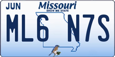 MO license plate ML6N7S