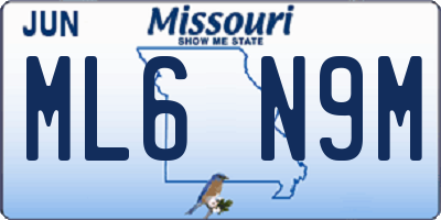 MO license plate ML6N9M