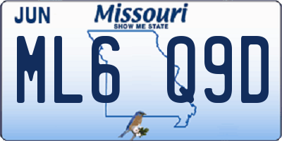 MO license plate ML6Q9D