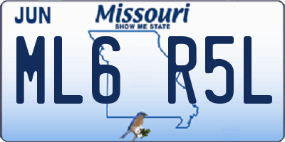 MO license plate ML6R5L