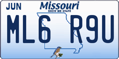 MO license plate ML6R9U