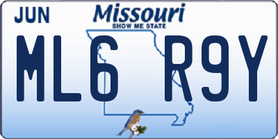 MO license plate ML6R9Y