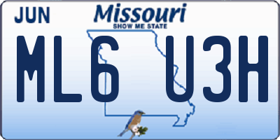 MO license plate ML6U3H
