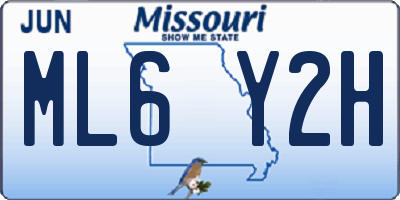 MO license plate ML6Y2H