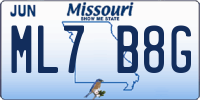 MO license plate ML7B8G