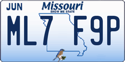 MO license plate ML7F9P