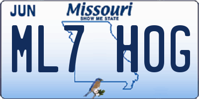 MO license plate ML7H0G