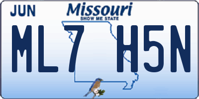 MO license plate ML7H5N
