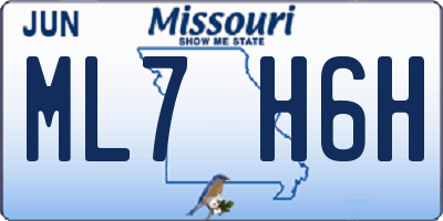 MO license plate ML7H6H