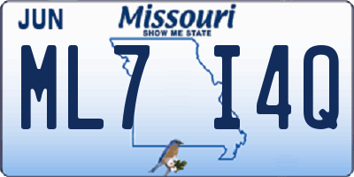 MO license plate ML7I4Q
