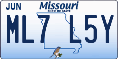 MO license plate ML7L5Y