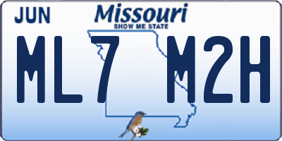 MO license plate ML7M2H