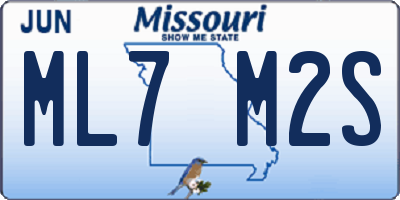 MO license plate ML7M2S