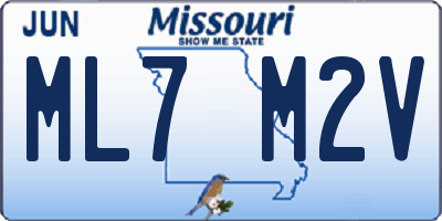 MO license plate ML7M2V