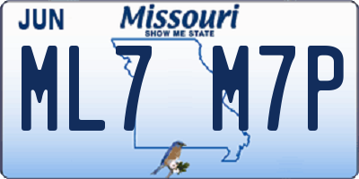MO license plate ML7M7P