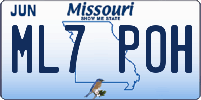 MO license plate ML7P0H