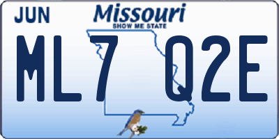 MO license plate ML7Q2E