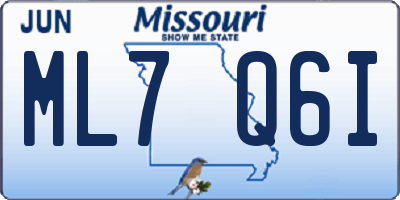 MO license plate ML7Q6I