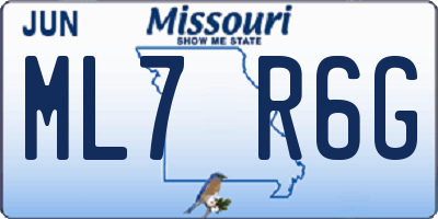 MO license plate ML7R6G